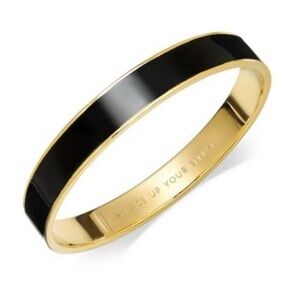 Kate spade “Ace Up Your Sleeve” Vintage Black and Gold Bangle Bracelet